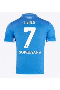 Fotbalové Dres SSC Napoli David Neres #7 Domácí Oblečení 2024-25 Krátký Rukáv